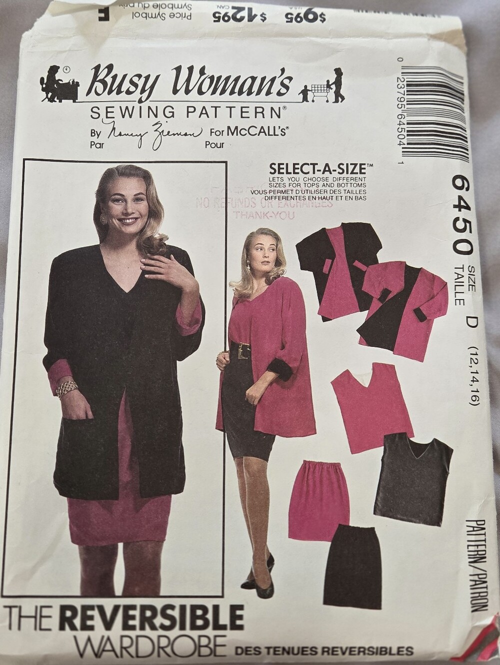 McCall's 6450 Busy Woman's Reversible Wardrobe Sewing Pattern